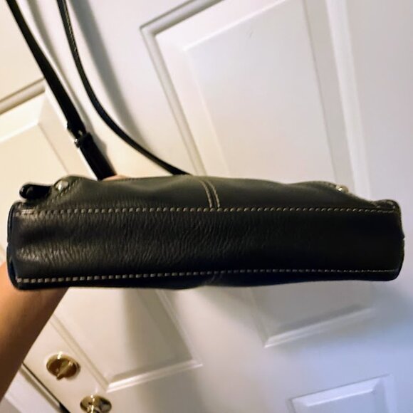 Tignanello Leather Crossbody Bag with build in wallet - Black - Picture 6 of 12